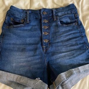 High Rise Jean Shorts